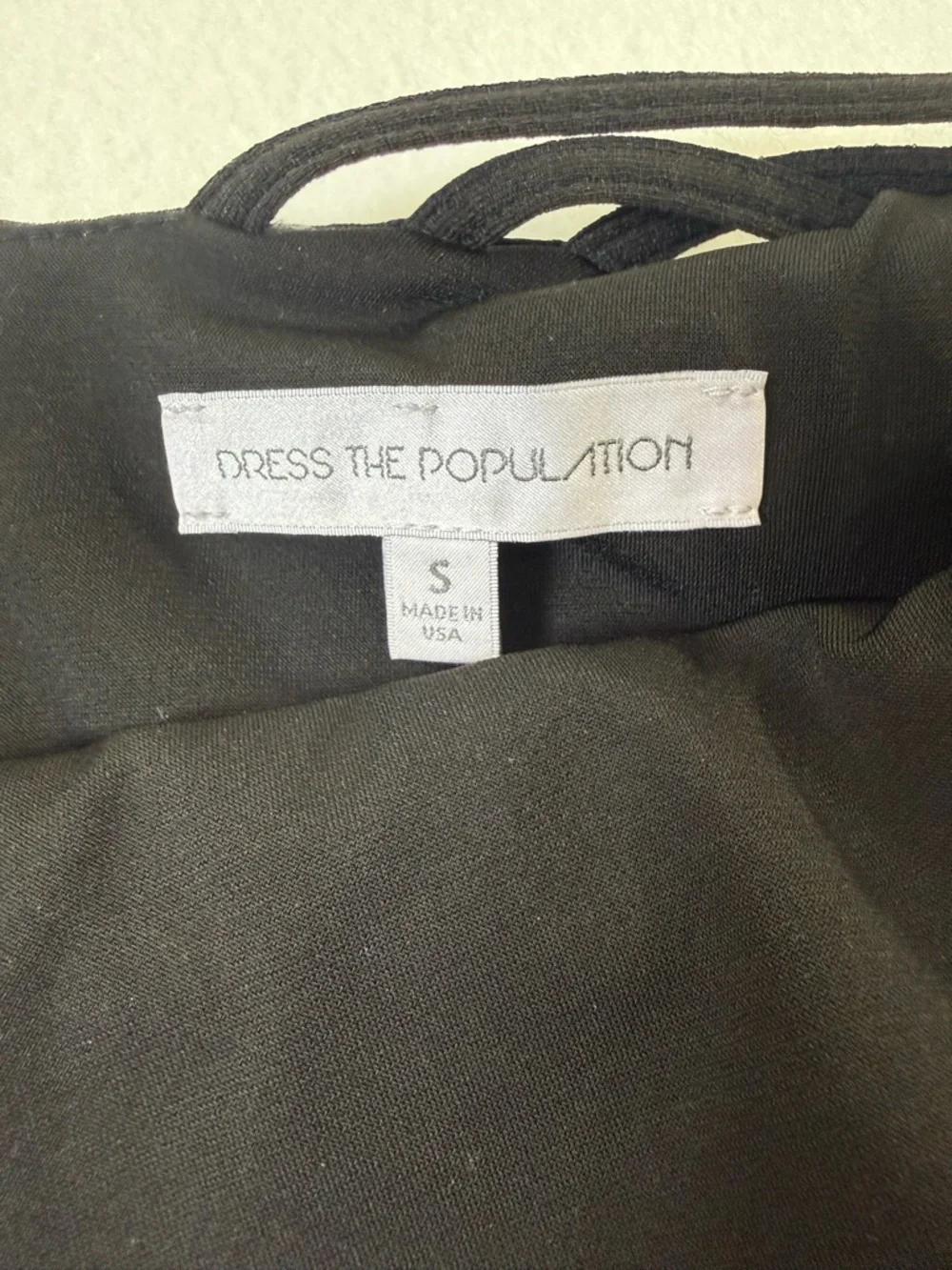 Dress the Population Black Strappy Midi “Gwen” Dress - Picture 7 of 7